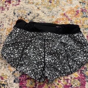 Floral Black and White Women's Shorts Lululemon